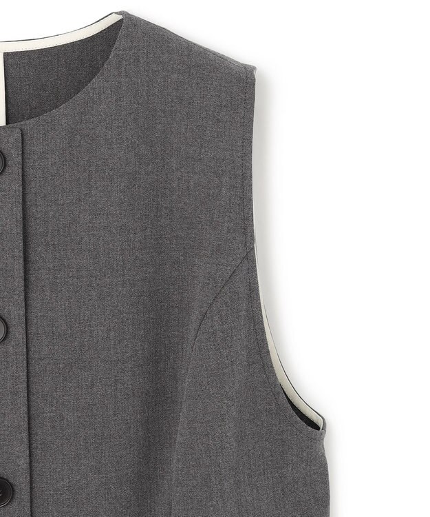 uncrave TRツイル ジレブラウス チャコール