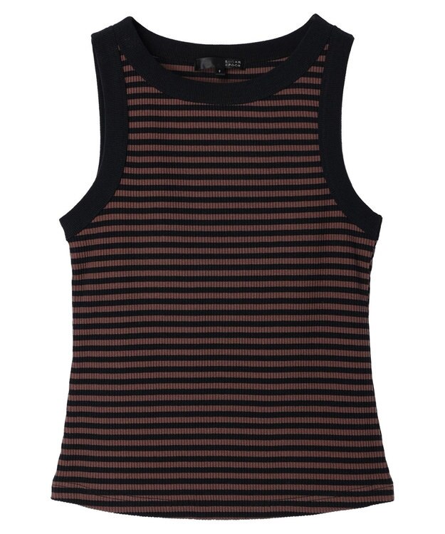 Green Parks ・ＳＵＧＡＲ　ＳＰＯＯＮ　ボーダーアメスリタンクトップ Black