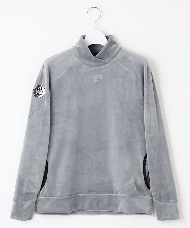 23区GOLF 今シーズンのイチオシ【WOMEN】ベロア ショールモックネック ライトグレー系