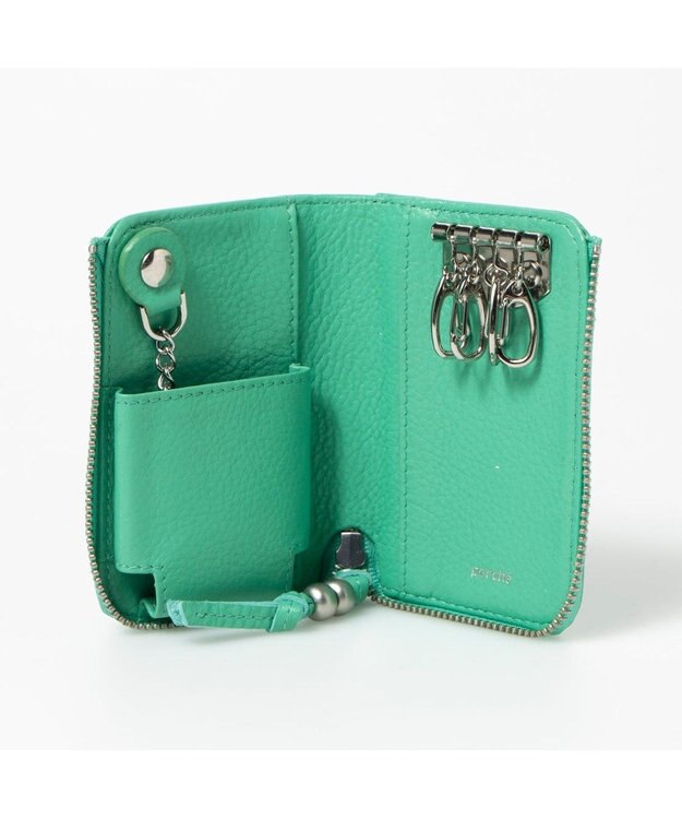 UNBILLION ペルケ perche / ドット型押しスマートキーケース ライトグリーン