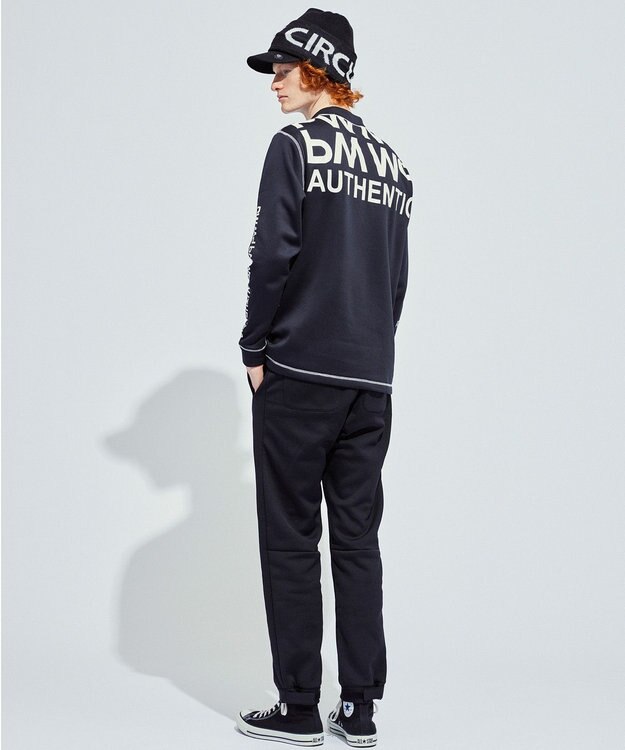 PW CIRCULUS 【裏起毛/防寒】【MEN】ステッチポイント モックネック ブラック系