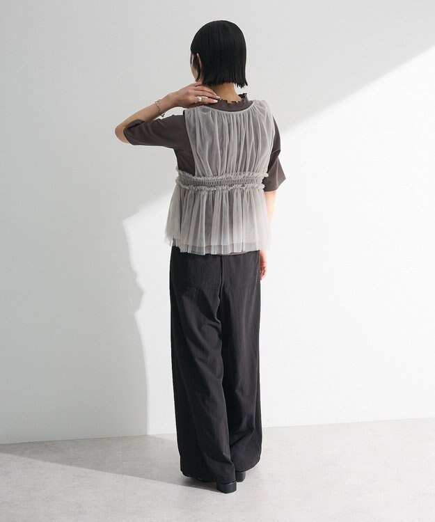 Green Parks ・ＥＬＥＮＣＡＲＥ　ＤＵＥ　チュールシャーリングビスチ Gray