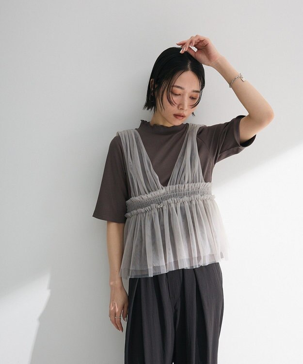 Green Parks ・ＥＬＥＮＣＡＲＥ　ＤＵＥ　チュールシャーリングビスチ Gray