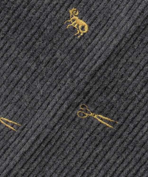 J.PRESS MEN エンブロイダリーストレッチコーデュロイパンツ グレー系