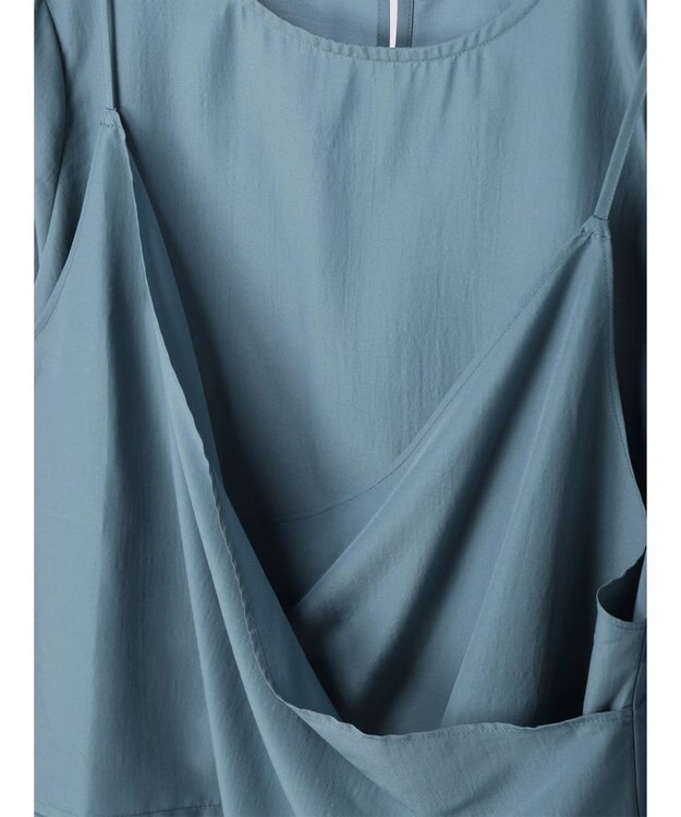 Green Parks レイヤード風ビスチェブラウス Blue