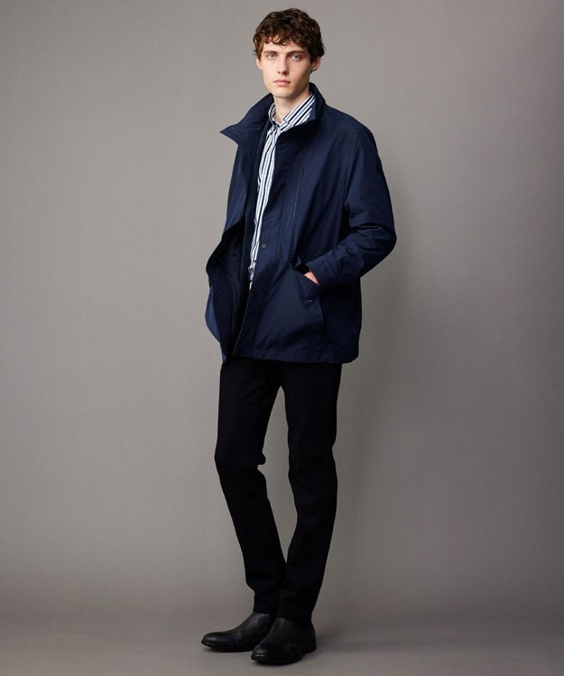 JOSEPH ABBOUD 【オーガニックコットン・柔らかな肌触り】カラーストライプ シャツ サックスブルー系1