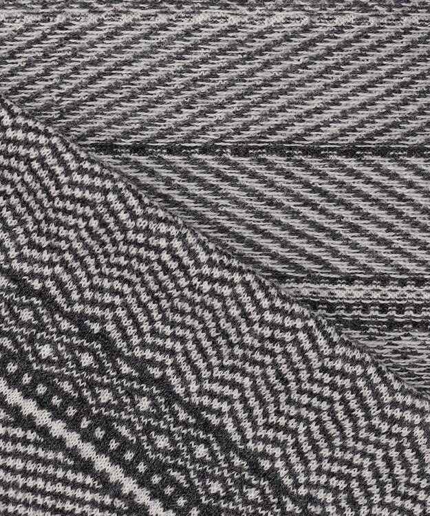 JOSEPH ABBOUD 【キングサイズ・ストレッチ/スウェードタッチ/JAPANファブリック】ジャガード柄 プルオーバー ニット ライトグレー系3