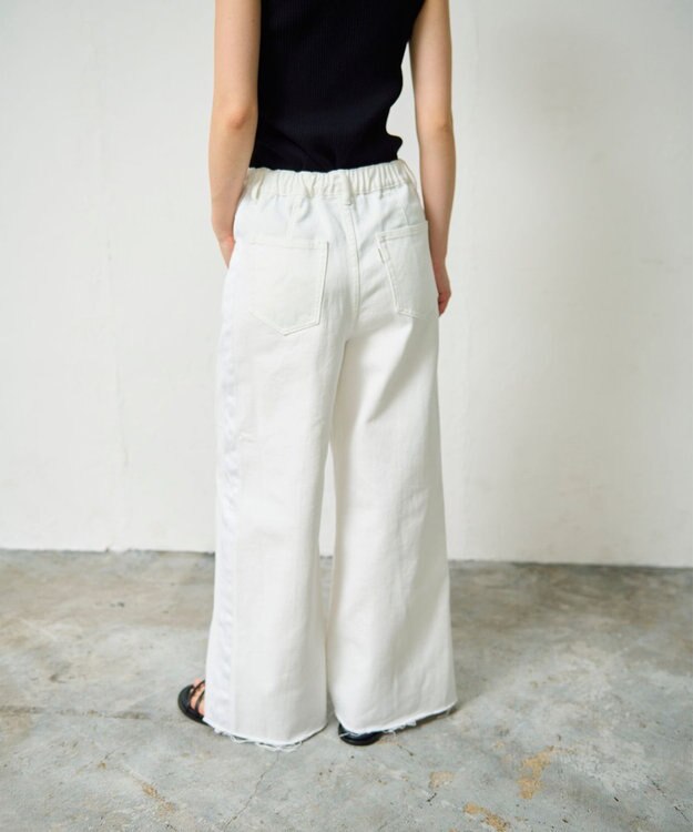 GRACE CONTINENTAL デニムワイドイージーパンツ ホワイト