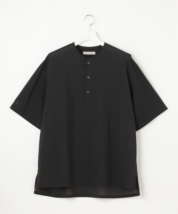 UNFILO MENS 【撥水】コットン ヘンリーシャツ [23年春夏商品] ブラック
