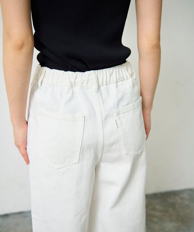 GRACE CONTINENTAL デニムワイドイージーパンツ ホワイト