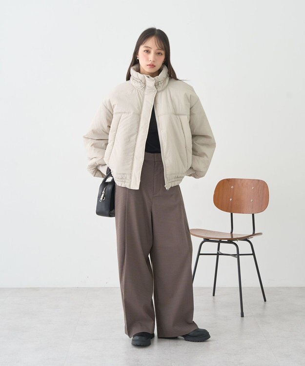 earth music&ecology モンスターコート Light Beige