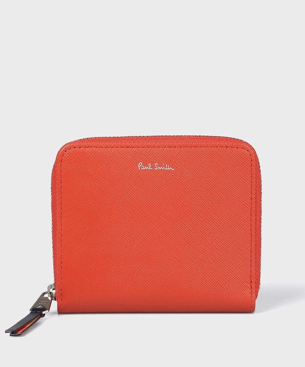 Paul Smith アーティストストライププラー ラウンドジップ2つ折り財布 オレンジ