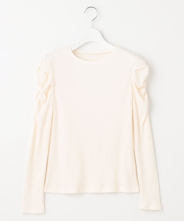 Feroux 【ONWARD CROSSET MAG掲載】ギャザースリーブ プルオーバー ホワイト系