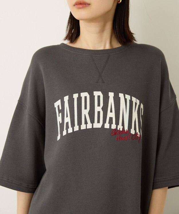 AMERICAN HOLIC アソートロゴルーズドルマンプルオーバー Charcoal Gray