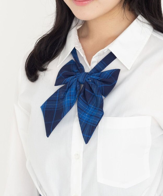 WEGO 【SCHOOLITEM】チェックスクールリボン ブルーチェック2