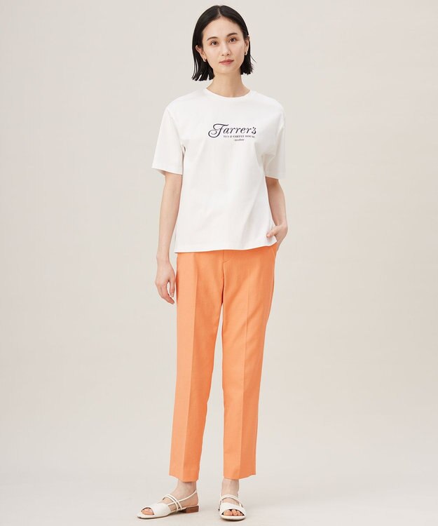 自由区 L 【洗える】グラフィックロゴ Tシャツ オフ×ブラック