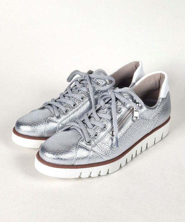 Dominic3 サイドジップレザースニーカー ブラック