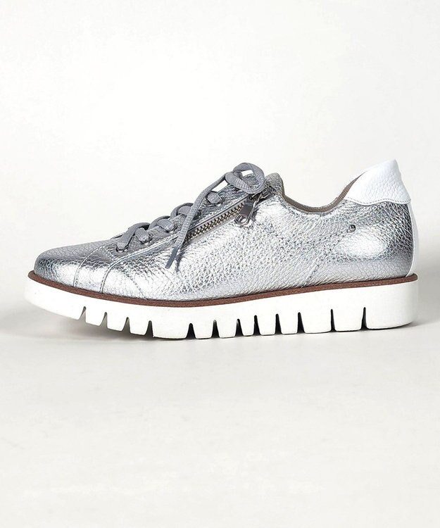 Dominic3 サイドジップレザースニーカー ブラック