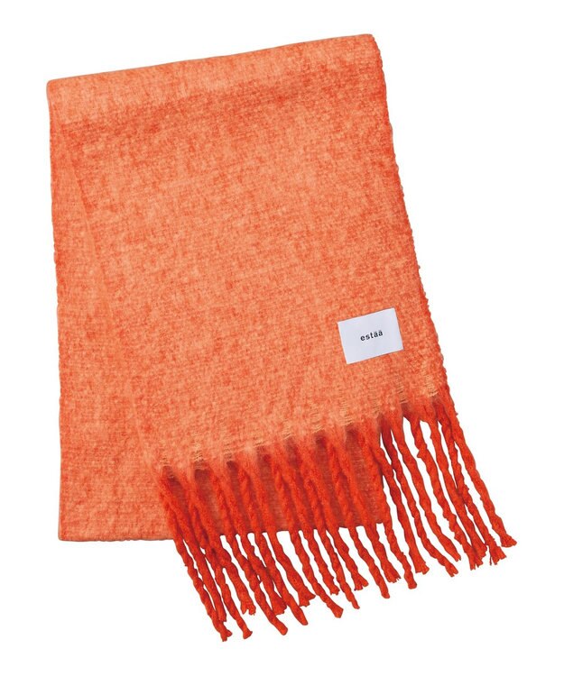 MOONBAT estaa ボリュームマフラー シャンブレー／手洗い可 オレンジ