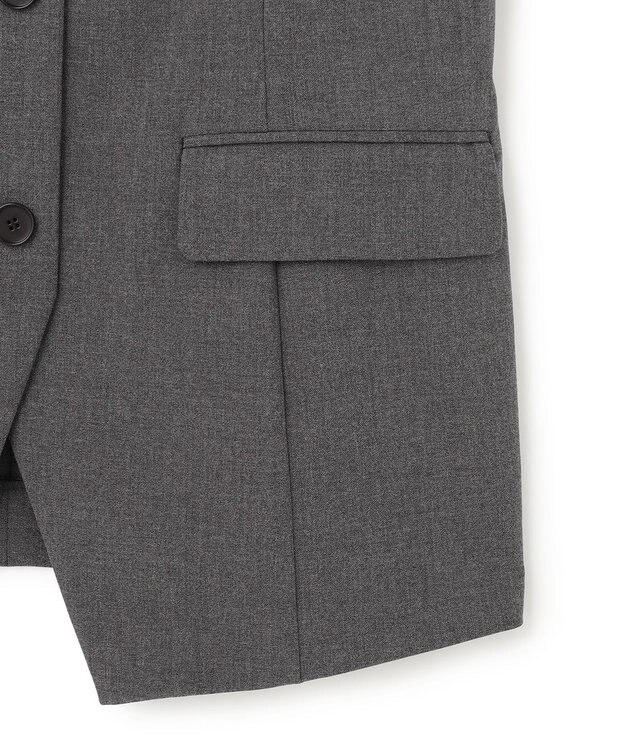 uncrave TRツイル ジレブラウス チャコール