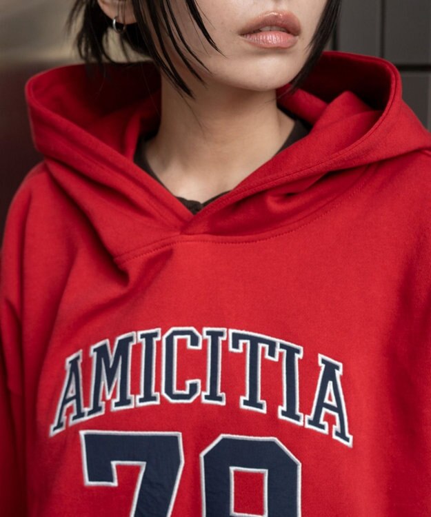 WEGO グラフィックビッグプルパーカー レッド