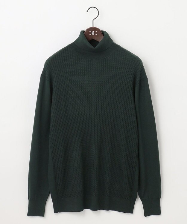 JOSEPH ABBOUD 【キングサイズ・チクチクしないタートルネック/イージーケア/3シーズン対応】 コンフォートタートルネックセーター 黄緑系