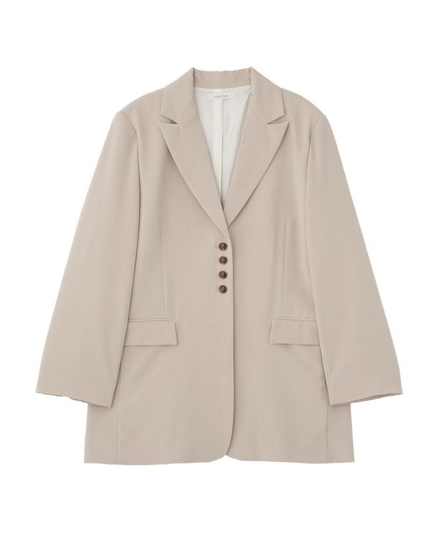 Green Parks 裏付きテーラードジャケット Beige