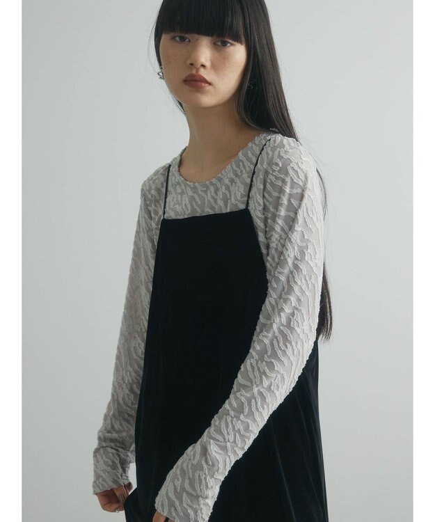 Green Parks armonia．ベロアキャミワンピース Black