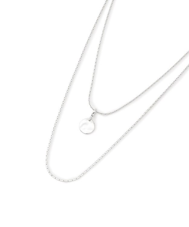 23区 クリッカーコインＷチェーンネックレス シルバー系