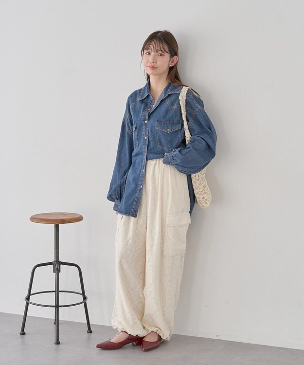 earth music&ecology レースバッグ Ivory