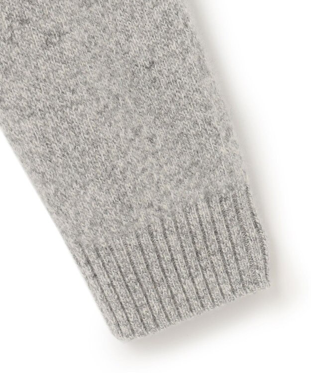 J.PRESS MEN 【Cash Lamb's Wool】ケーブルクルーネック ニット ライトグレー系