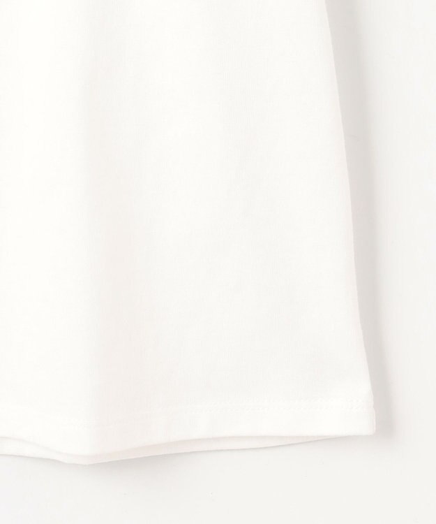 Feroux 【洗える】リボン刺繍 Tシャツ ホワイト系