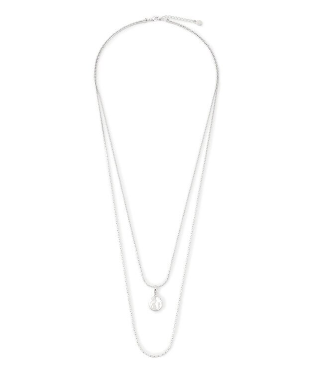 23区 クリッカーコインＷチェーンネックレス シルバー系