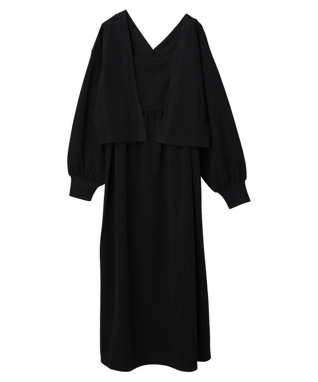 Green Parks ＳＥＴ２点　カーディガン＋ワンピース Black