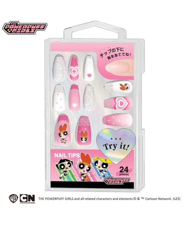 WEGO パワーパフ ガールズ ネイルチップ ピンク