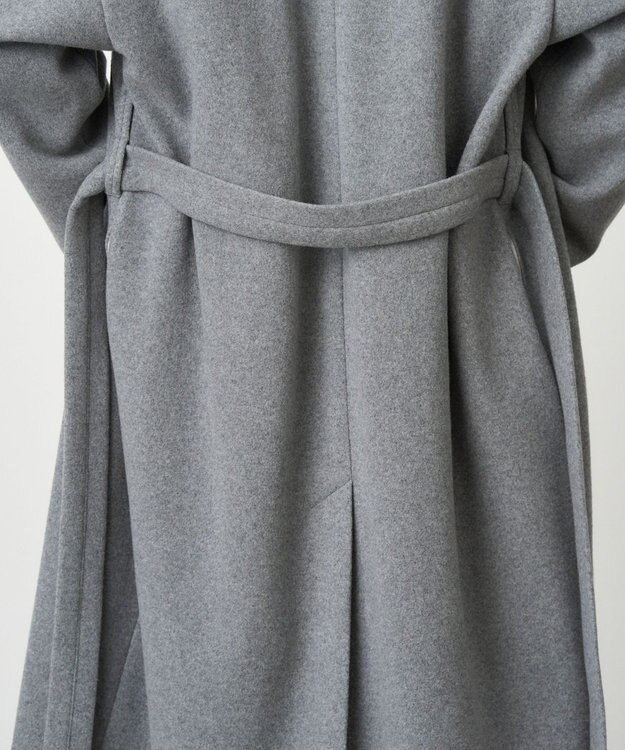 ATON ROYAL CHUNKY FLEECE | ショールカラーコート TOP GRAY