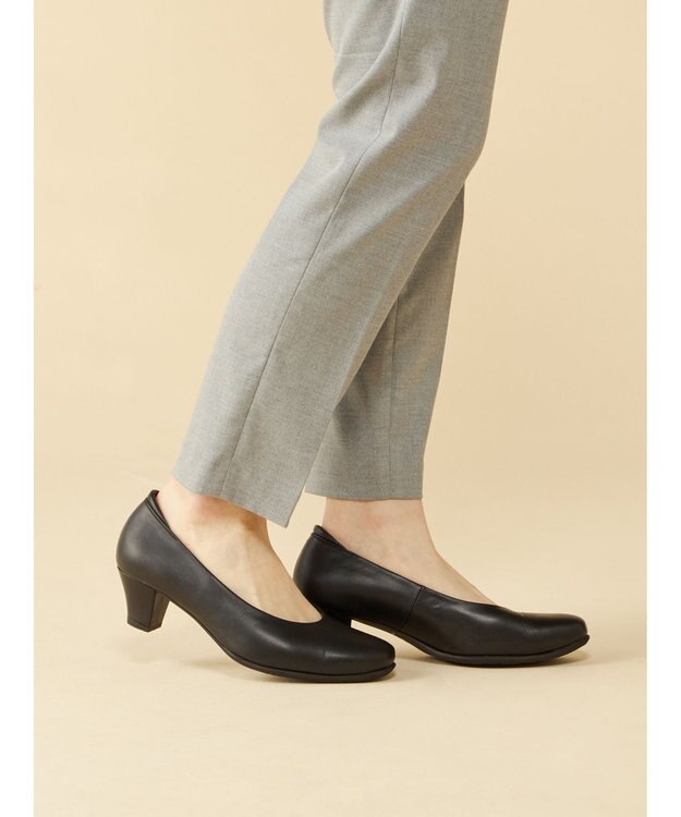 ASICS WALKING ペダラウォーキングシューズ 3E ヒール高4.5cm ブラック系