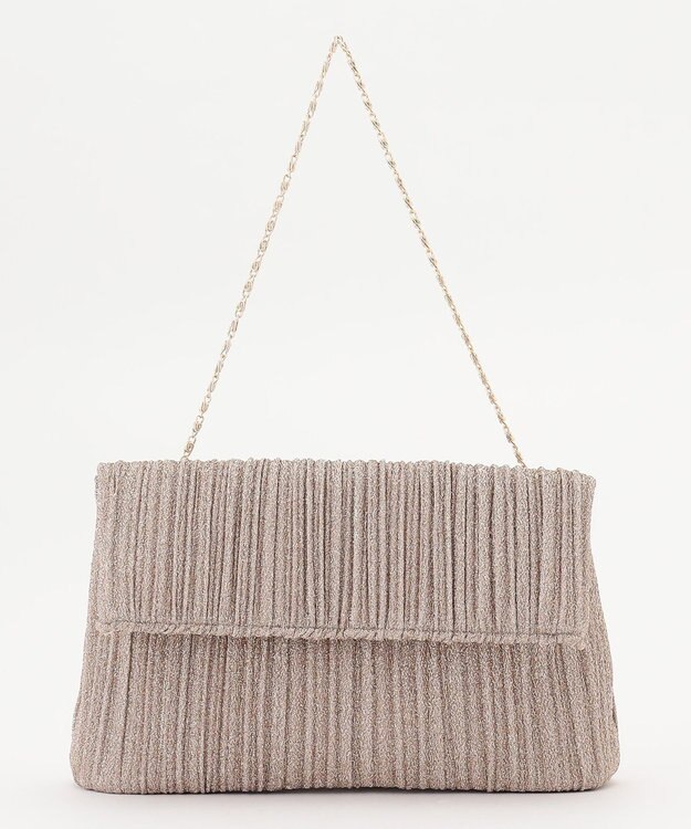 ANY SIS 【2WAY】シャイニープリーツ バッグ シャンパン