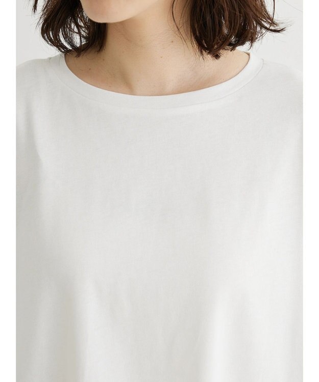 Green Parks ドルマンカット５分袖プルオーバー Off White