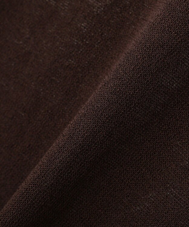 AMERICAN HOLIC 5分袖シアーVネックニットカーディガン Brown