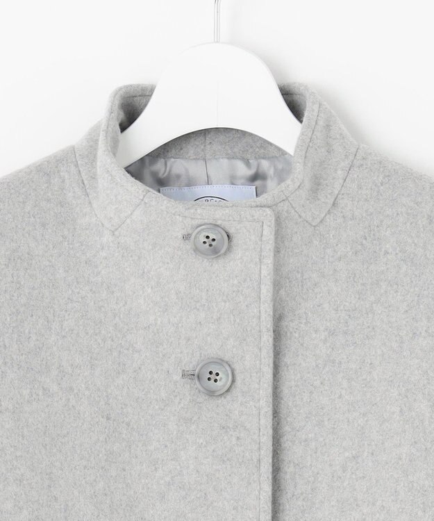 J.PRESS LADIES L ショートビーバー ボトルネック コート グレー系