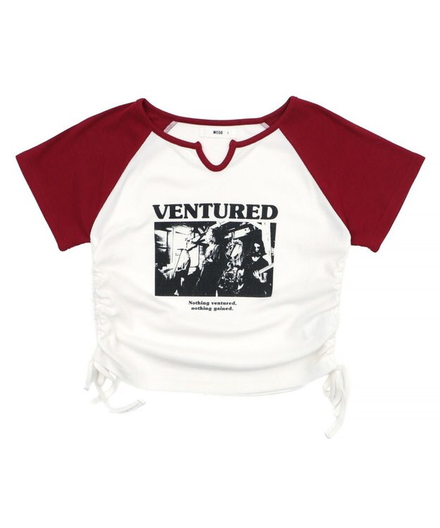 WEGO キーネックサイドレースアップちびT 柄2