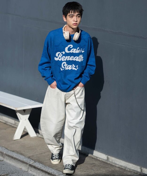 WEGO チェーン付きバルーンパンツ ホワイトアイボリー