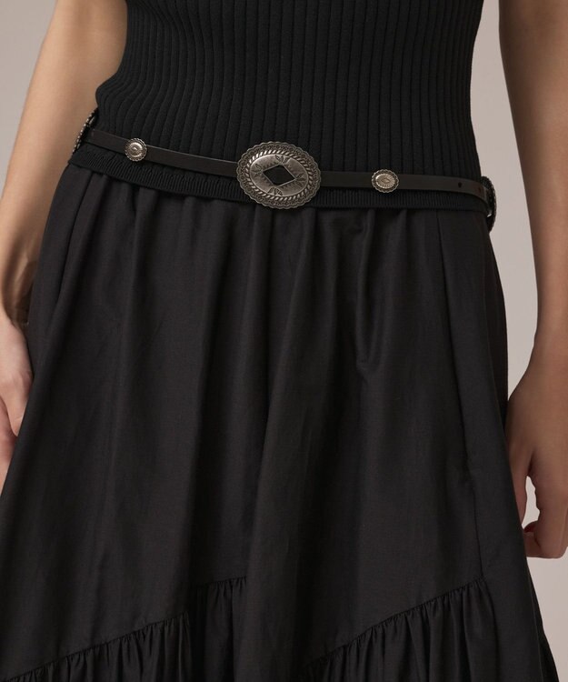 GRACE CONTINENTAL コンチョレザーベルト ブラック