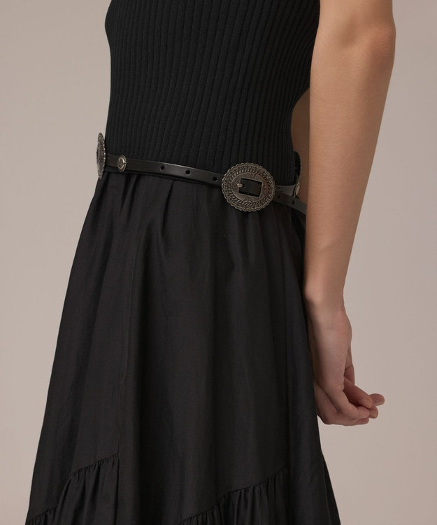 GRACE CONTINENTAL コンチョレザーベルト ブラック