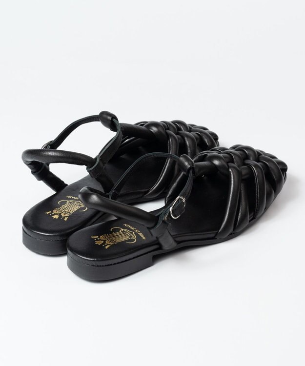 BONTRE 【BONTRE/ボントレ】グルカ風編み上げサンダル ブラック