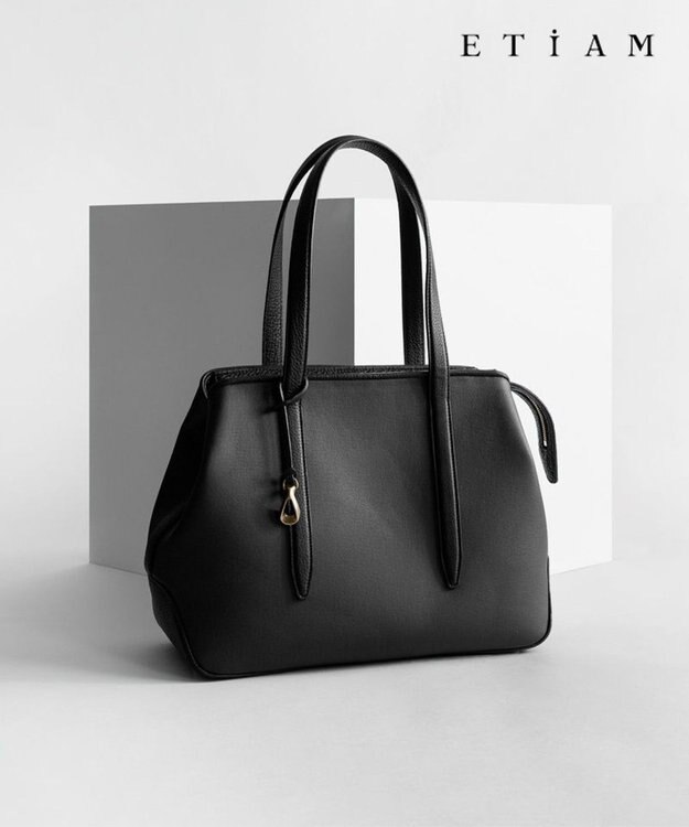 GOTAIRIKU 【ETIAM】シュリンク ファスナートートバッグ（S）《Flexi》 ブラック系