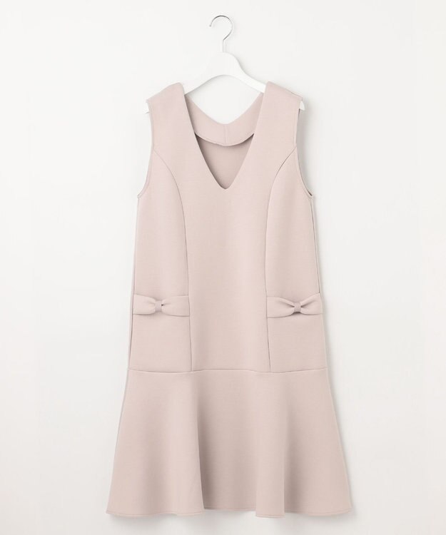 Feroux 【新型・洗える】リボンデザイン ダンボールワンピース キャメル系