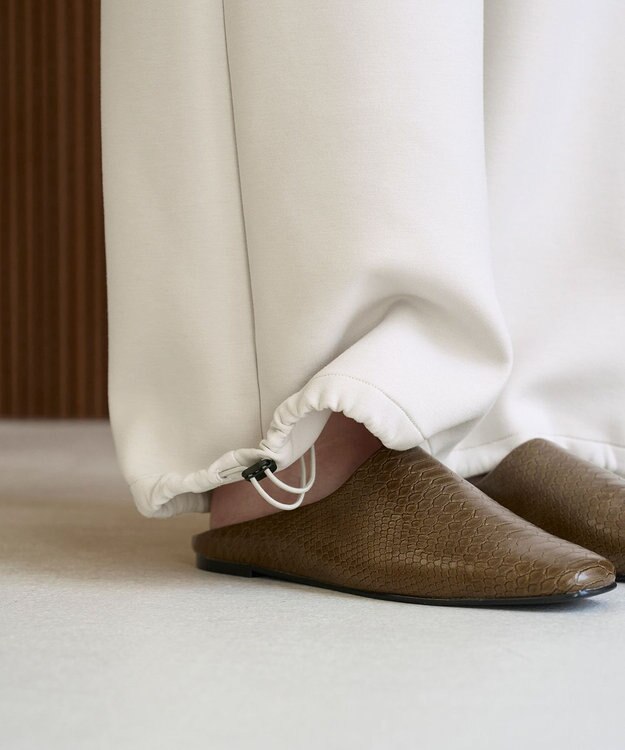 UNFILO L 【野呂佳代さん着用】BEAUTY FORM JERSEY イージーパンツ グレージュ