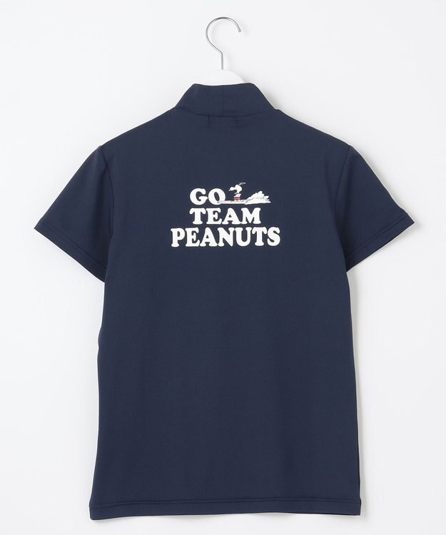 23区GOLF 【PEANUTS】【WOMEN】スヌーピーコラボ モックネックシャツ ネイビー系